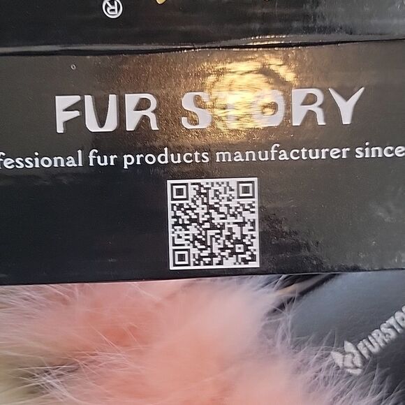 Fur Story Fluffy Fox Fur Slide Sandals Brown White And Pink Womens Size 9 - Picture 9 of 9